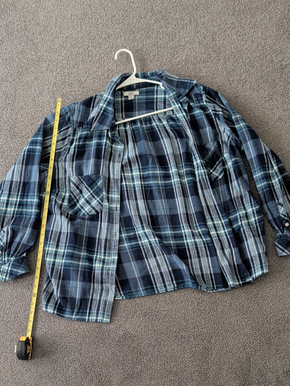 croft & barrow Blue Plaid Button-Down Shirt For Women